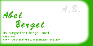abel bergel business card